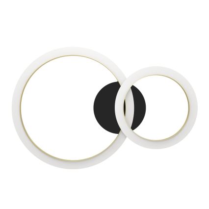 Eglo - Plafón LED regulable LED/12W/230V 4000K negro/dorado