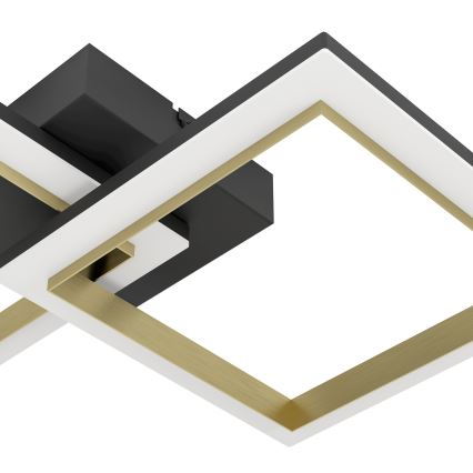 Eglo - Plafón LED regulable LED/18,4W/230V 4000K negro/dorado