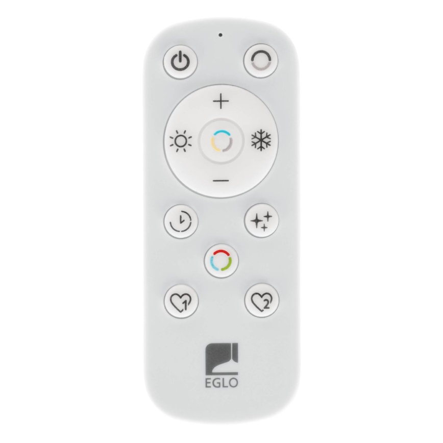 Eglo - Plafón LED regulable LED/20W/230V 2700-6500K blanco + control remoto