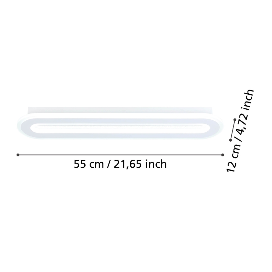 Eglo - Plafón LED regulable LED/20W/230V 2700-6500K blanco + control remoto