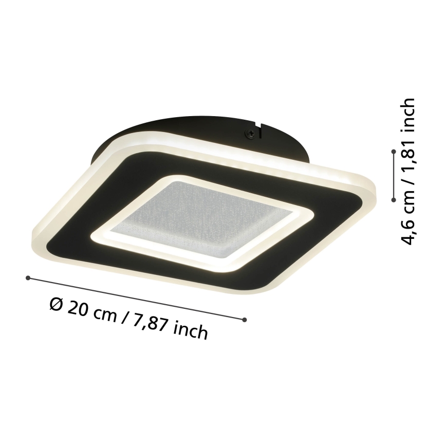 Eglo - Aplique LED LED/12W/230V 4000K negro