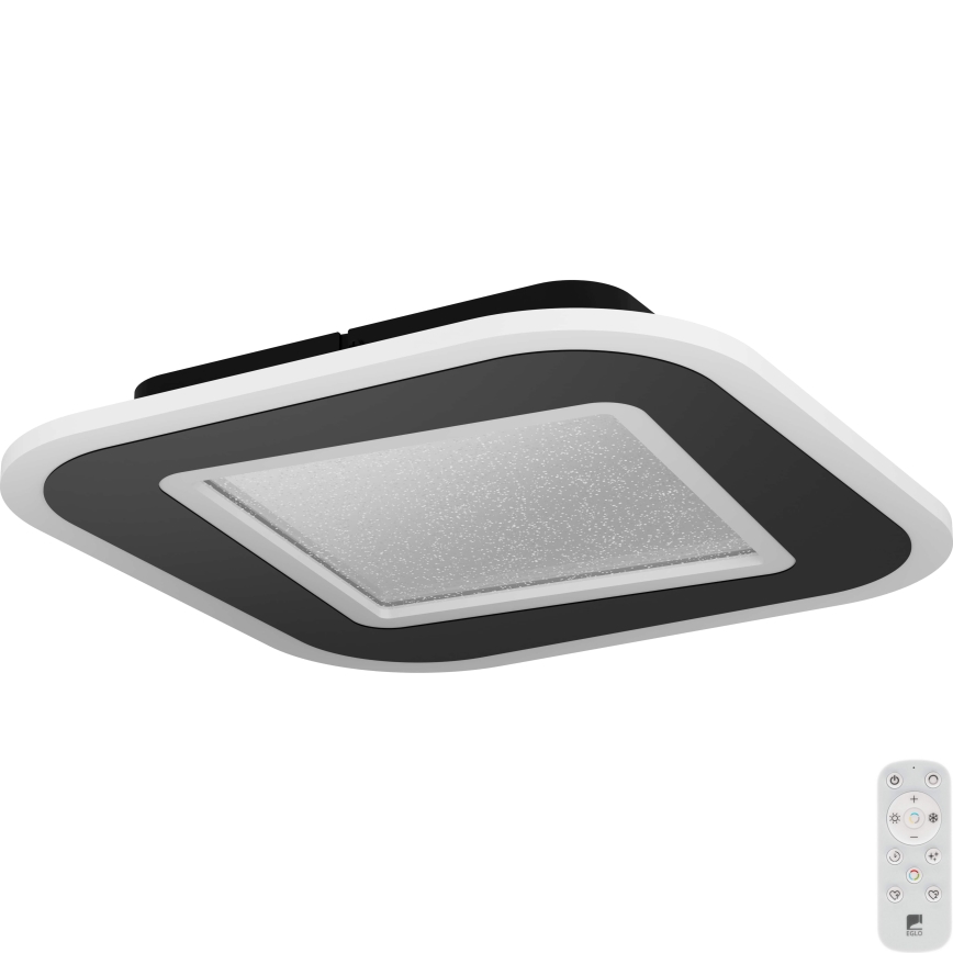 Eglo - Plafón LED regulable LED/20W/230V 2700-6500K negro + control remoto