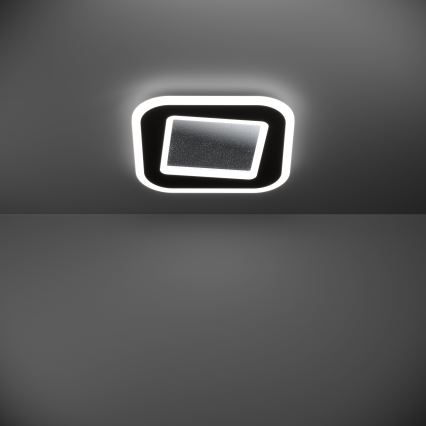 Eglo - Plafón LED regulable LED/20W/230V 2700-6500K negro + control remoto