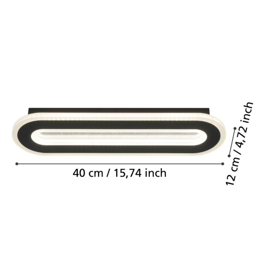 Eglo - Aplique LED LED/12W/230V 4000K negro