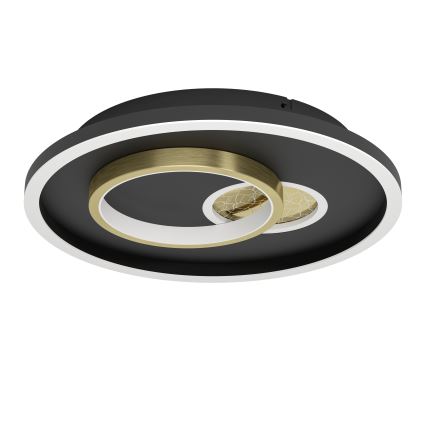 Eglo - Plafón LED 1xLED/14W/230V + 1xLED/8,5W diá. 38 cm negro/dorado