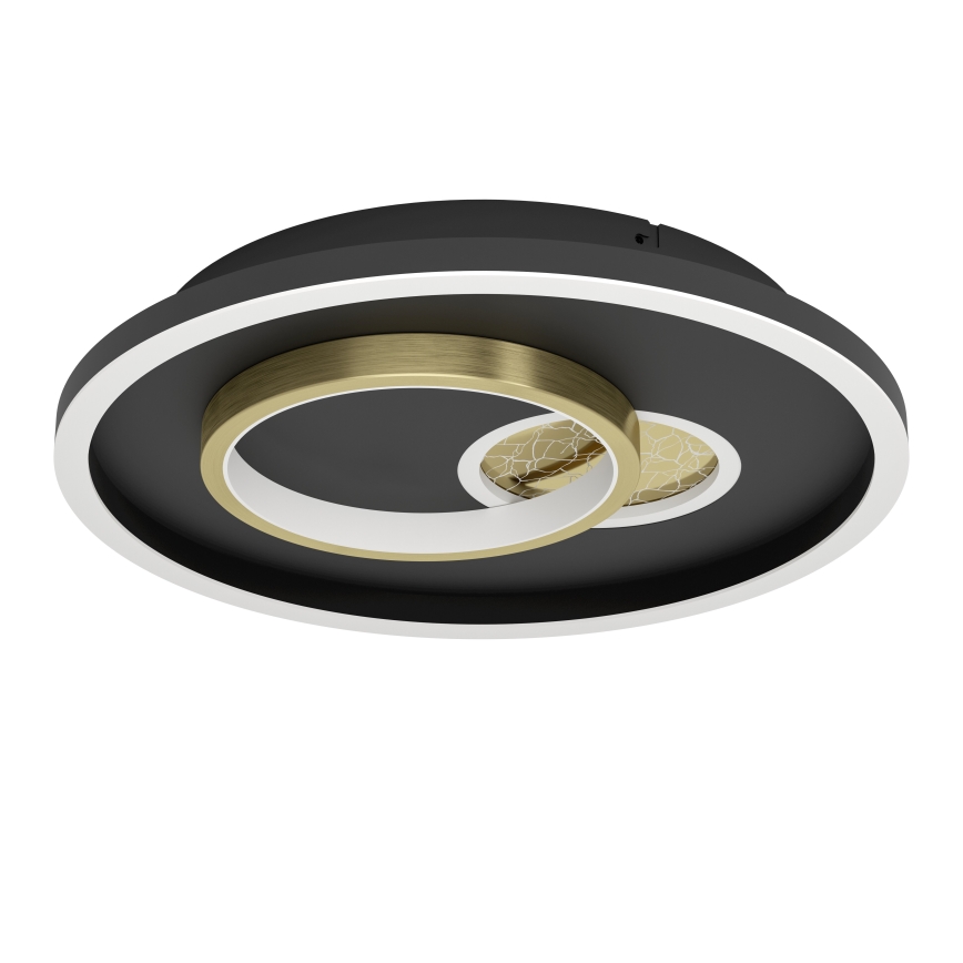 Eglo - Plafón LED 1xLED/14W/230V + 1xLED/8,5W diá. 38 cm negro/dorado