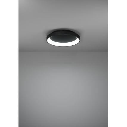 Eglo - Plafón LED regulable LED/12W/230V 2700-6500K negro + control remoto