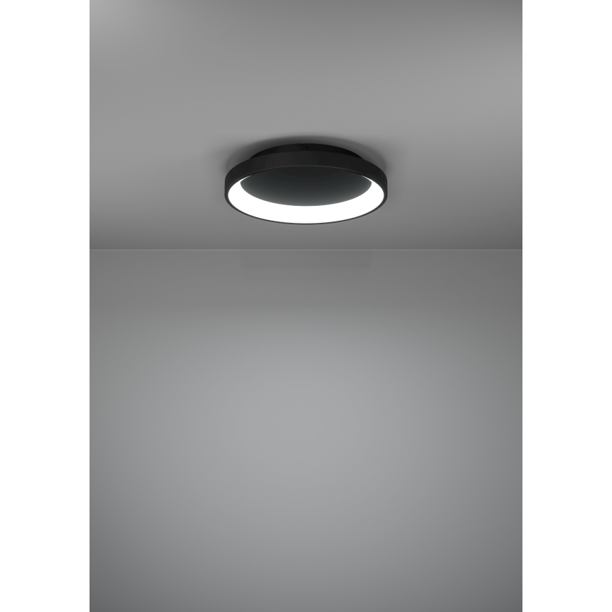 Eglo - Plafón LED regulable LED/12W/230V 2700-6500K negro + control remoto