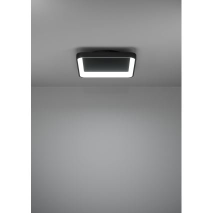 Eglo - Plafón LED regulable LED/12W/230V 2700-6500K negro + control remoto