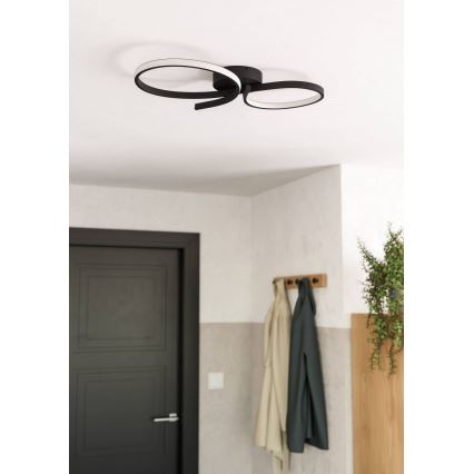 Eglo - Plafón LED LED/21W/230V 3000K negro