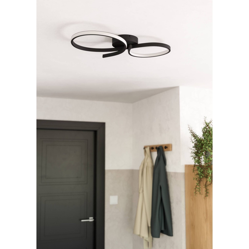 Eglo - Plafón LED LED/21W/230V 3000K negro