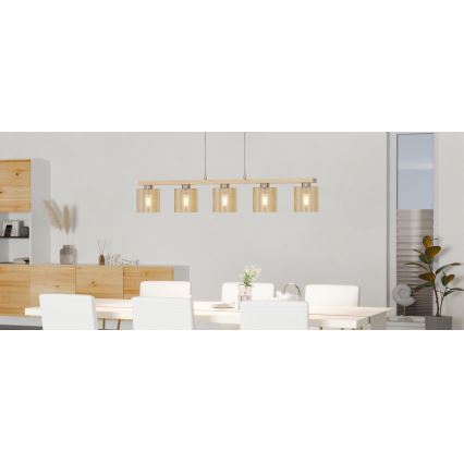Eglo - Lámpara colgante 5xE27/28W/230V