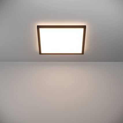Eglo - Plafón LED de baño LED/17,6W/230V 2700/4000/6500K 39x39 cm IP44 negro