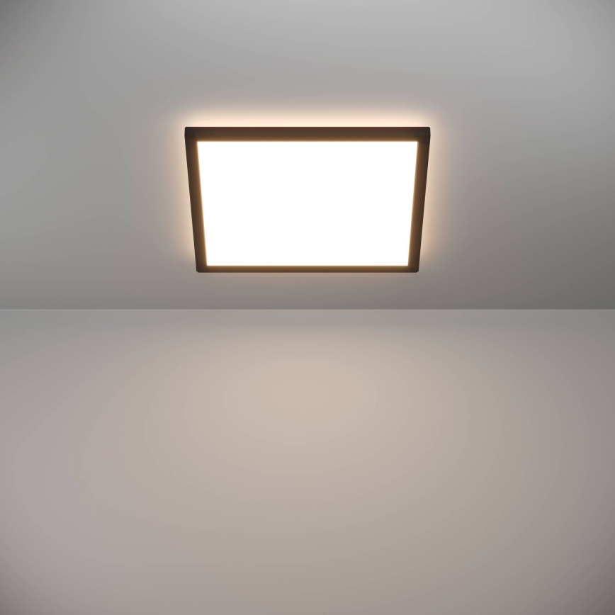 Eglo - Plafón LED de baño LED/17,6W/230V 2700/4000/6500K 39x39 cm IP44 negro