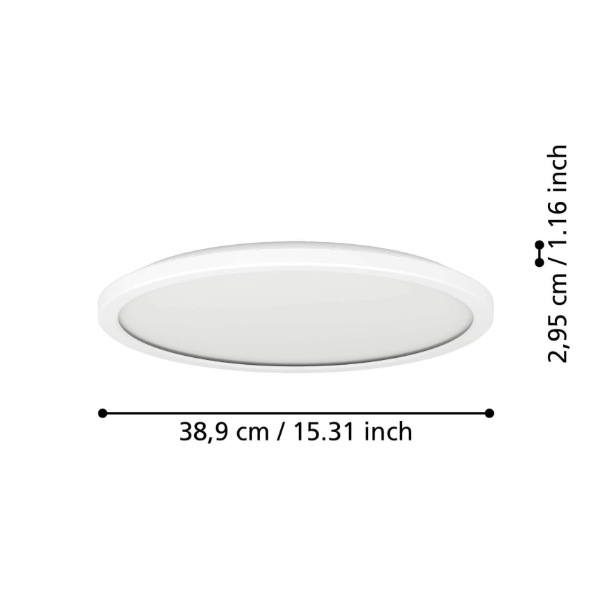 Eglo - Plafón LED de baño LED/18,5W/230V 2700/4000/6500K diá. 38,9 cm IP44 blanco