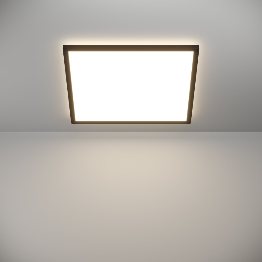Eglo 901457 - Luz de techo LED regulable para baño LED/17W/230V 2700-6500K 50x50 cm IP44 negro + control remoto