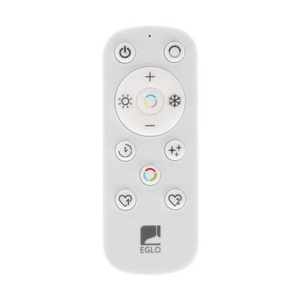 Eglo - Luz de techo LED regulable para baño LED/18,5W/230V 2700-6500K diá. 38,9 cm IP44 blanco + control remoto
