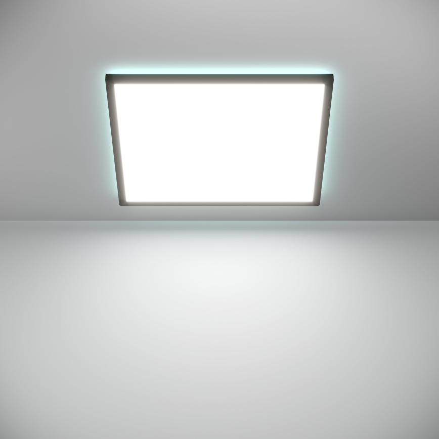 Eglo - LED RGBW Plafón regulable para el baño LED/17W/230V 2700-6500K 50x50cm IP44 negro ZigBee