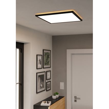 Eglo - LED RGBW Plafón regulable para el baño LED/17W/230V 2700-6500K 50x50cm IP44 negro ZigBee