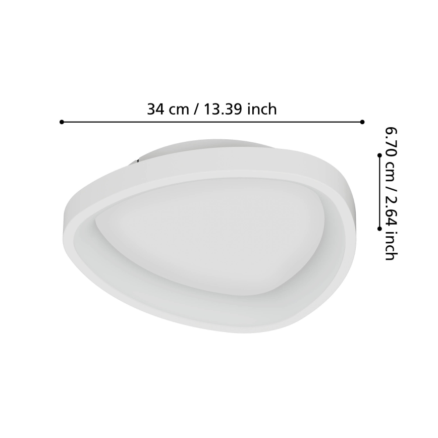 Eglo - Plafón LED regulable LED/12W/230V 2700-6500K blanco + control remoto