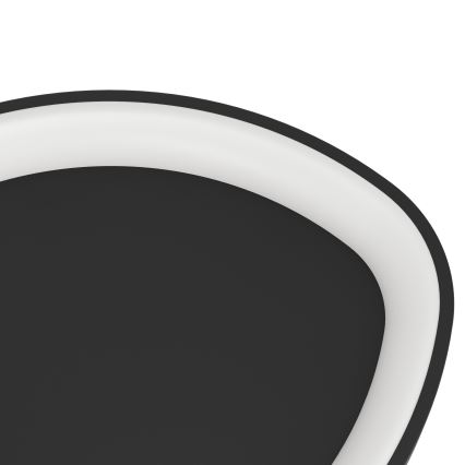 Eglo - Plafón LED regulable LED/12W/230V 2700-6500K negro + control remoto