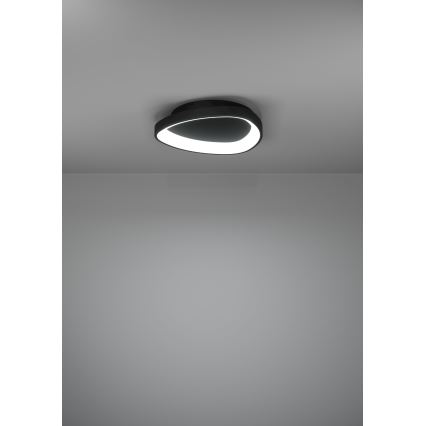 Eglo - Plafón LED regulable LED/12W/230V 2700-6500K negro + control remoto