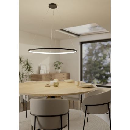 Eglo - Lámpara de araña LED regulable LED/40W/230V 2700-6500K negro + control remoto
