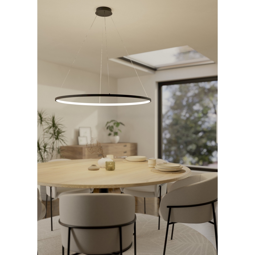 Eglo - Lámpara de araña LED regulable LED/40W/230V 2700-6500K negro + control remoto