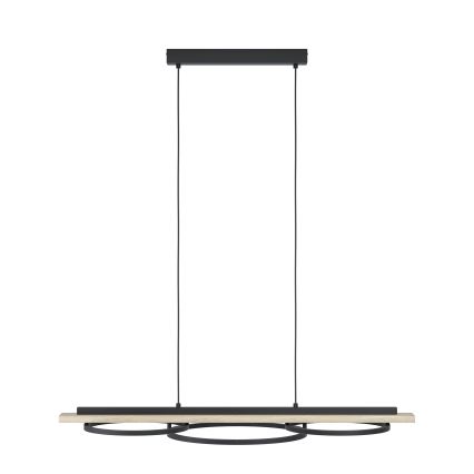 Eglo - Lámpara de araña LED regulable 2xLED/12,5W/230V+1xLED/15,5W 3000K beige/negro