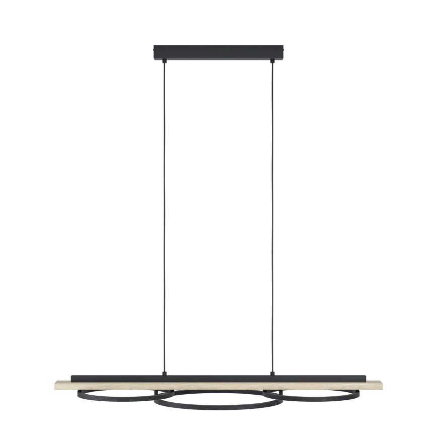 Eglo - Lámpara de araña LED regulable 2xLED/12,5W/230V+1xLED/15,5W 3000K beige/negro