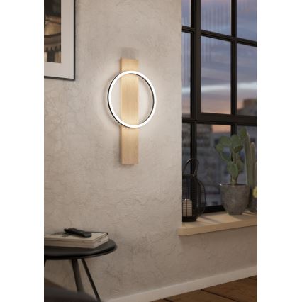 Eglo - Aplique LED LED/12W/230V 3000K beige/negro
