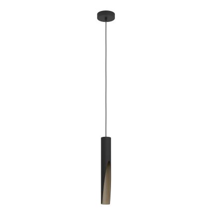 Eglo - Lámpara LED colgante 1xGU10/4,5W/230V 3000K negro/marrón