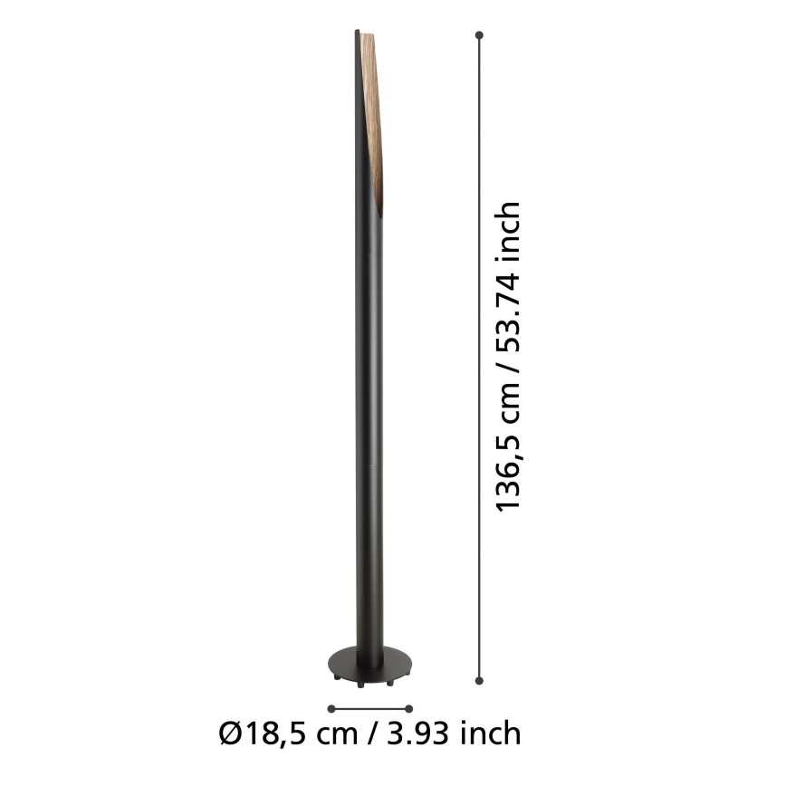 Eglo  - Lámpara LED de pie 1xGU10/4,5W/230V 3000K negro/marrón