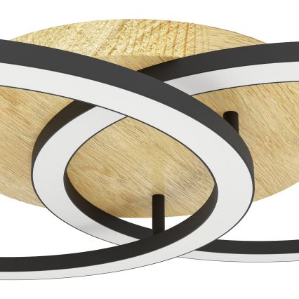 Eglo - Plafón LED regulable 2xLED/16W/230V 2700-6500K beige/negro ZigBee