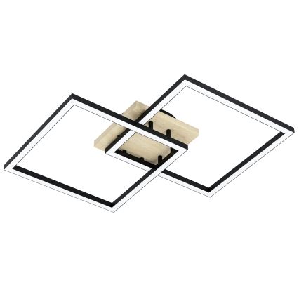Eglo - Lámpara de techo LED regulable 4xLED/32W/230V 2700-6500K marrón/negro