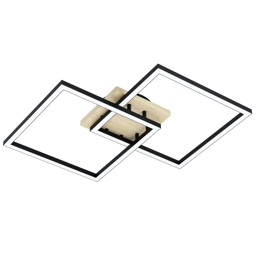 Eglo - Lámpara de techo LED regulable 4xLED/32W/230V 2700-6500K marrón/negro