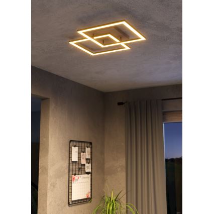 Eglo - Lámpara de techo LED regulable 4xLED/32W/230V 2700-6500K marrón/negro