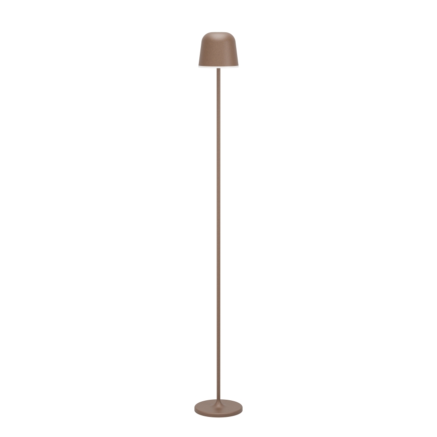 Eglo - Lámpara de pie LED recargable y regulable para exteriores LED/4,3W/230V 2400/3000/4000K IP54 marrón