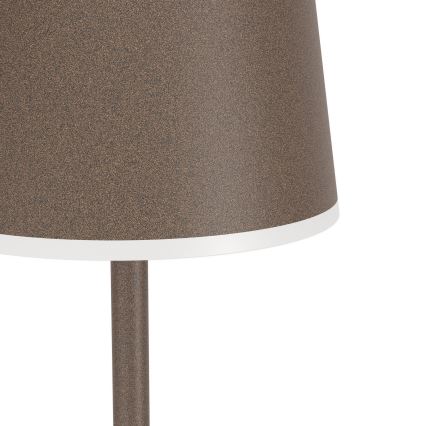 Eglo - Lámpara de pie LED recargable y regulable para exteriores LED/4,3W/230V 2400/3000/4000K IP54 marrón