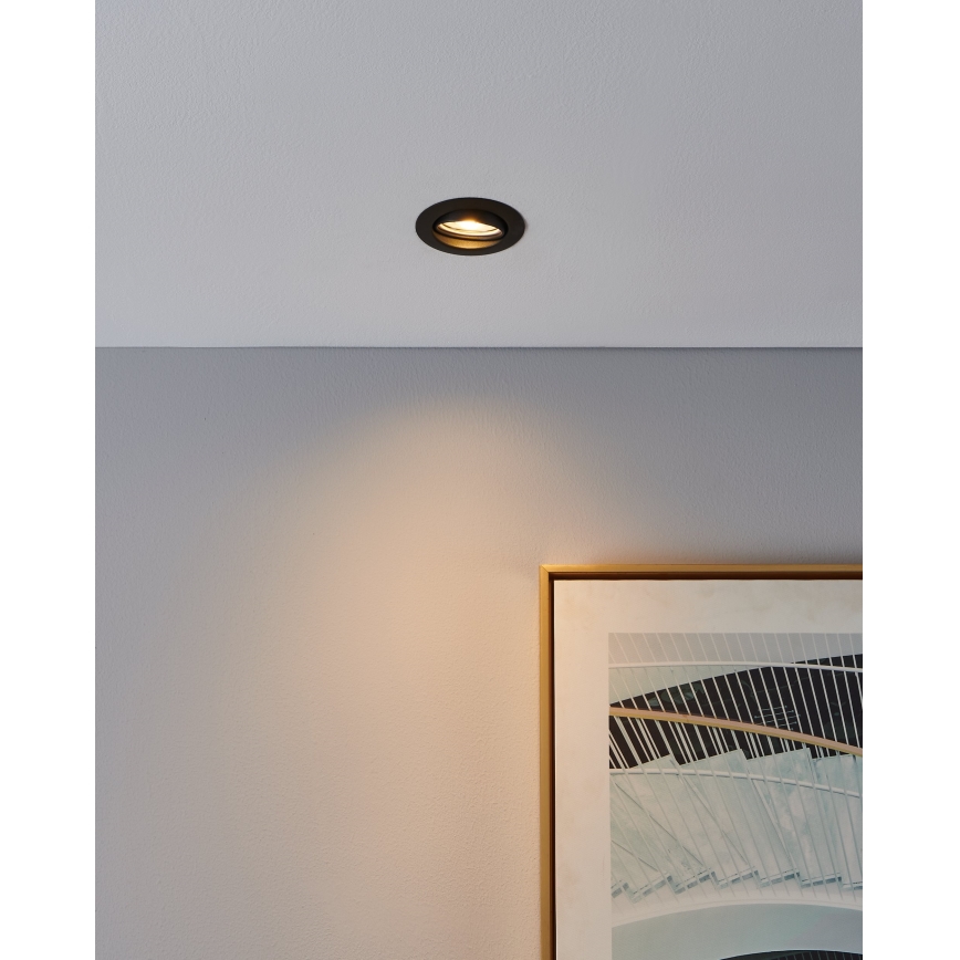 Eglo - SET 3x Lámpara empotrable LED 1xGU10/4W/230V negro