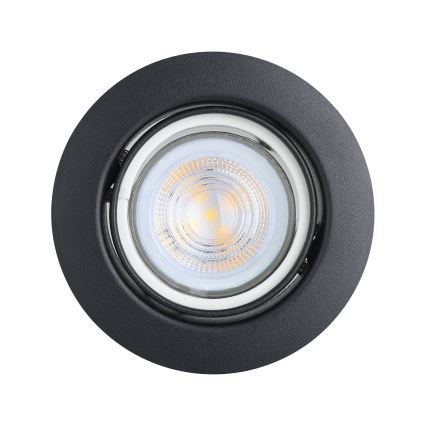 Eglo - SET 3x Lámpara empotrable LED 1xGU10/4W/230V negro