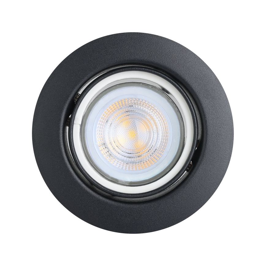 Eglo - SET 3x Lámpara empotrable LED 1xGU10/4W/230V negro