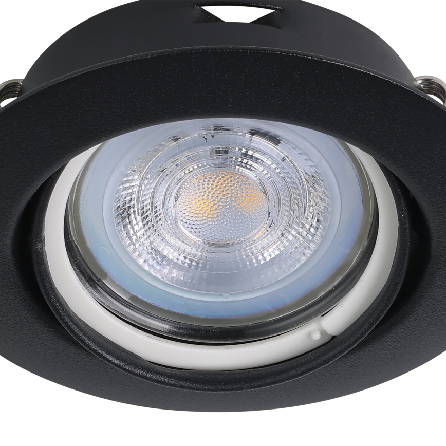 Eglo - SET 3x Lámpara empotrable LED 1xGU10/4W/230V negro