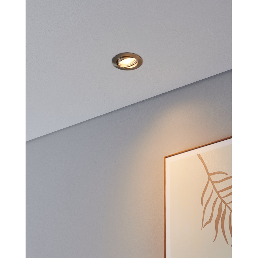 Eglo - SET 3x Lámpara empotrable LED 1xGU10/4W/230V cromo mate