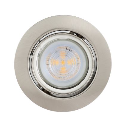 Eglo - SET 3x Lámpara empotrable LED 1xGU10/4W/230V cromo mate
