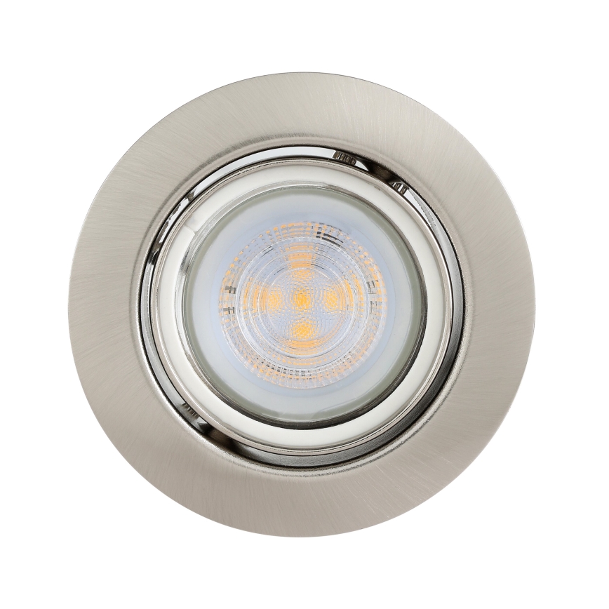 Eglo - SET 3x Lámpara empotrable LED 1xGU10/4W/230V cromo mate