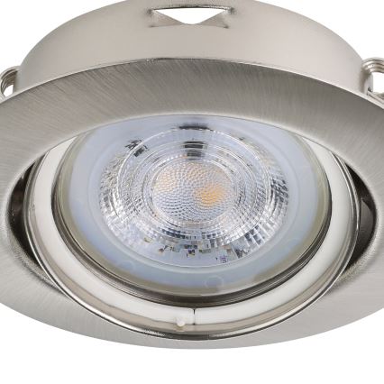 Eglo - SET 3x Lámpara empotrable LED 1xGU10/4W/230V cromo mate
