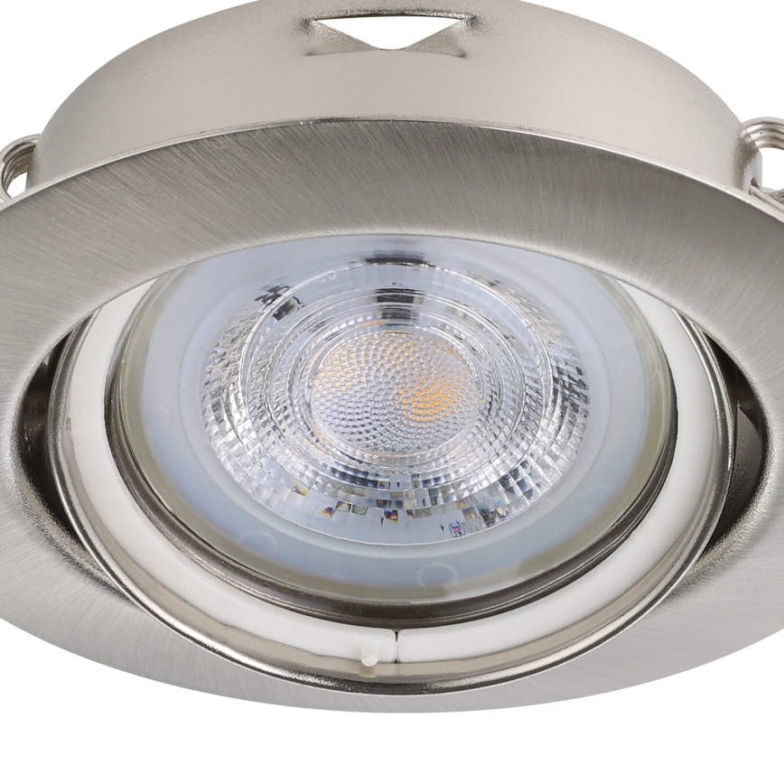Eglo - SET 3x Lámpara empotrable LED 1xGU10/4W/230V cromo mate