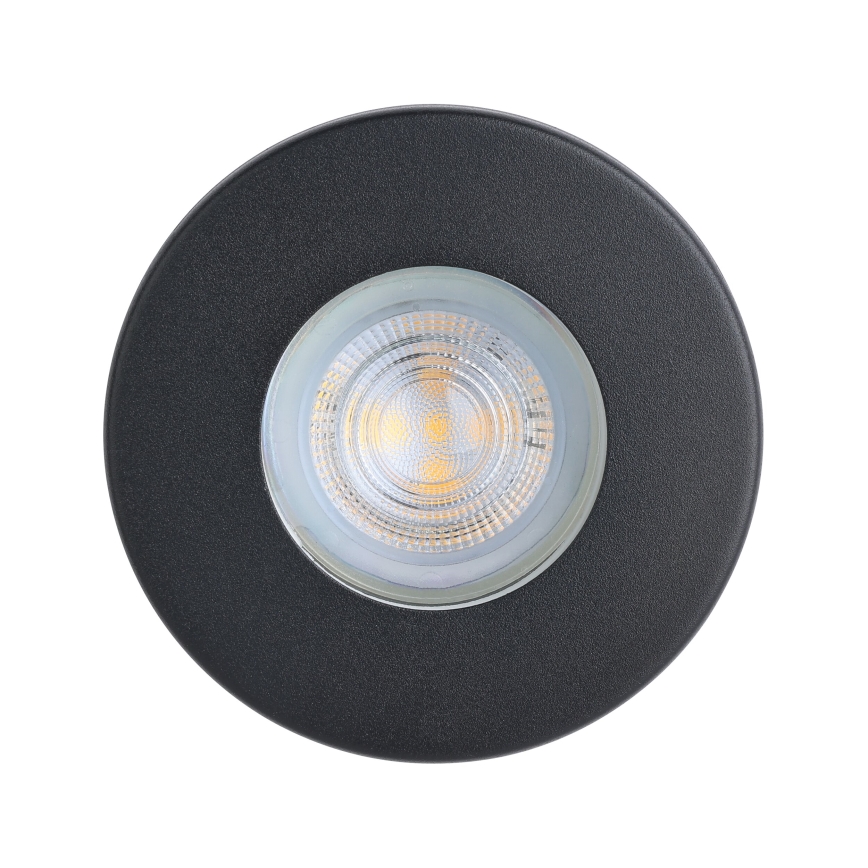 Eglo - SET 3xLED Lámpara empotrable de baño 1xGU10/4W/230V IP44 negro