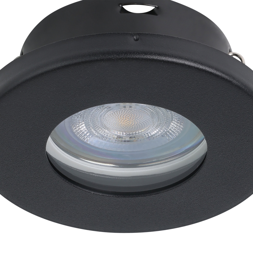 Eglo - SET 3xLED Lámpara empotrable de baño 1xGU10/4W/230V IP44 negro